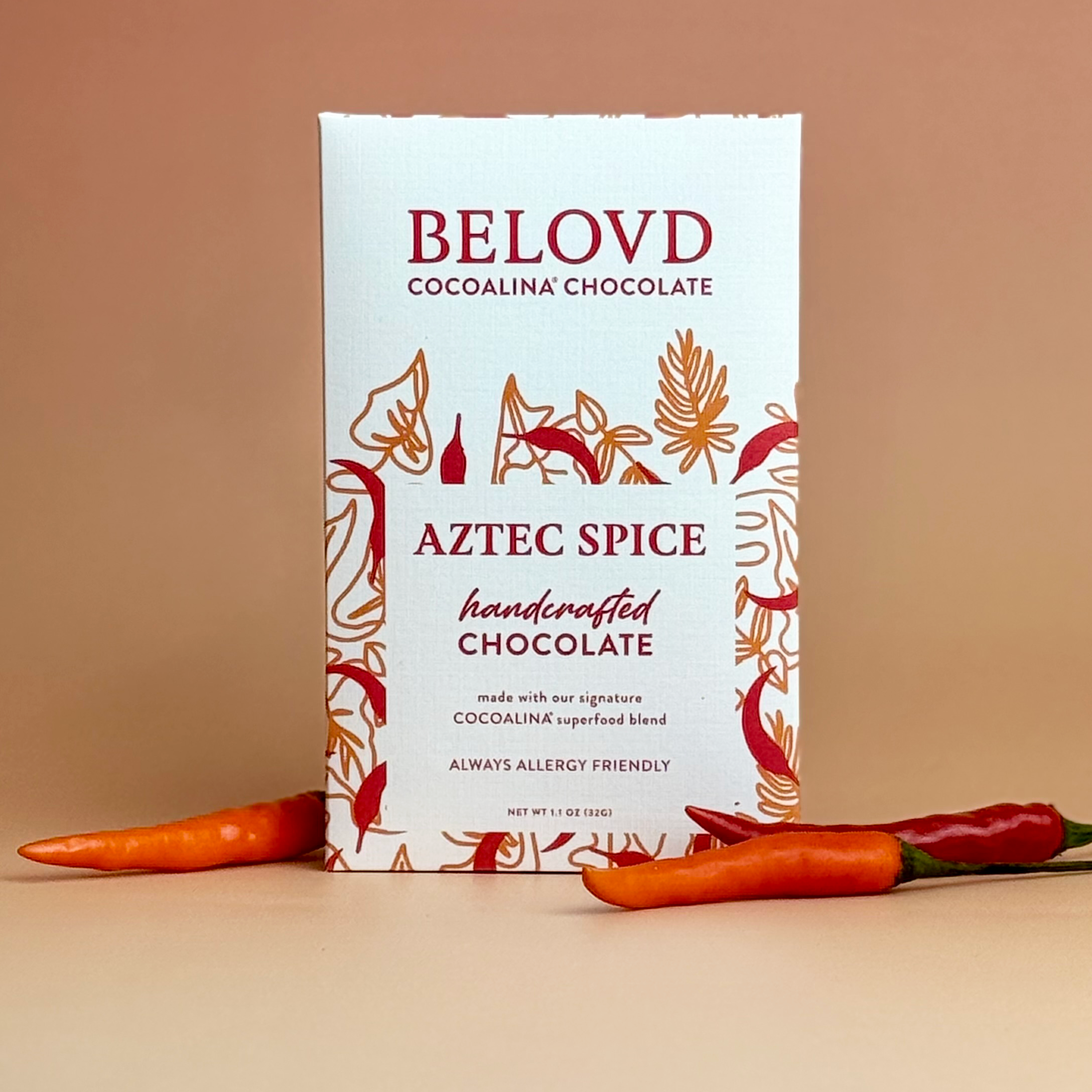 Aztec Spice Cocoalina Dark Chocolate Bar – BELOVD LLC